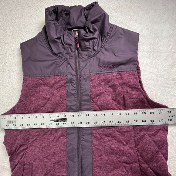 Marmot Womens Insulated Quilted Abigal Vest XL Purple Plum Full-Zip Lightweight - Picture 7 of 8